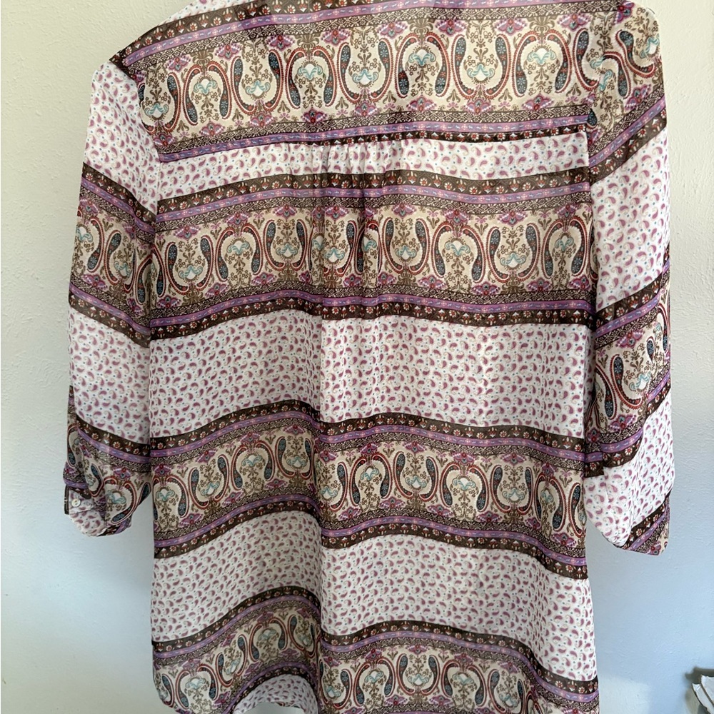 Pretty Rebellious Multicolor Paisley Blouse - Picture 4 of 4